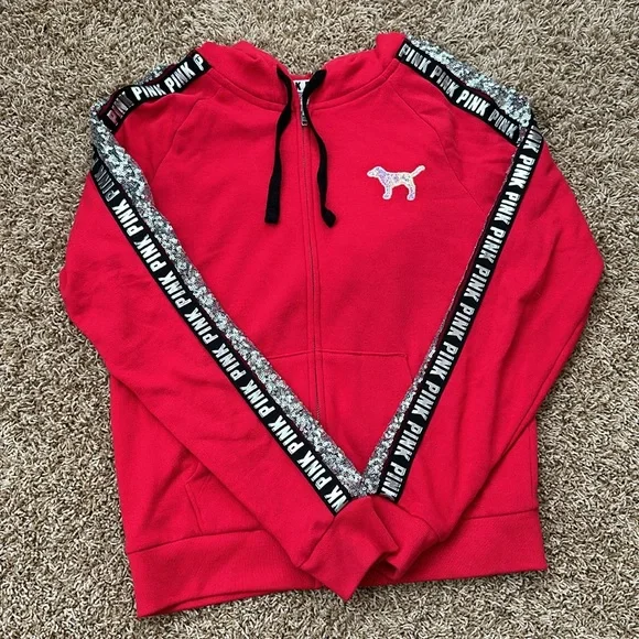Red Blinged Victoria Secret Pink jumpsuit